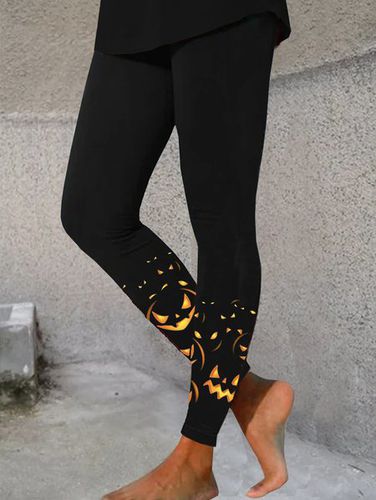 Jersey Halloween Casual Leggings - Just Fashion Now - Modalova