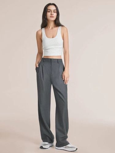 Women's H-Line Straight Pants Commuting Going Out Pants Khaki Casual Plain Spring/Fall Pants - Just Fashion Now - Modalova