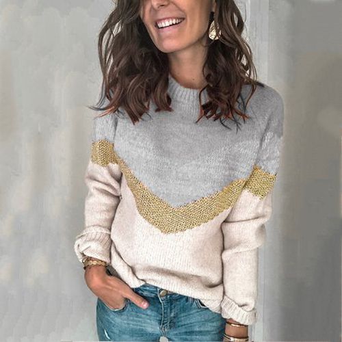 Casual Yarn/Wool Yarn Sweater - Just Fashion Now - Modalova