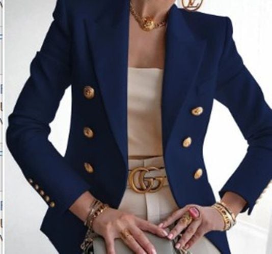 Casual Plain Jacket - Just Fashion Now - Modalova