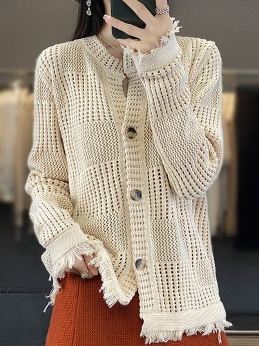 Casual Wool/Knitting Buckle Cardigan - Just Fashion Now - Modalova