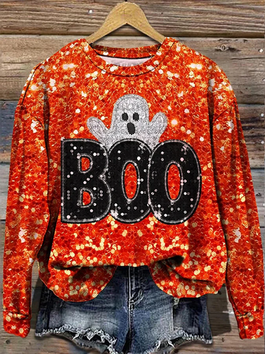 Halloween Design Casual Pullover Sweatshirt - Just Fashion Now - Modalova