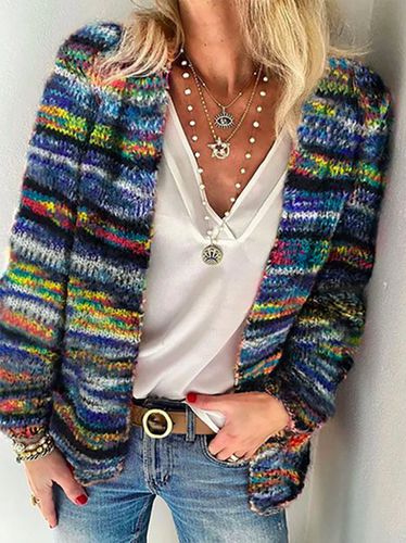 Casual Yarn/Wool Yarn Cardigan - Just Fashion Now - Modalova