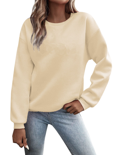 Casual Cat Jersey Crew Neck Sweatshirt - Just Fashion Now - Modalova