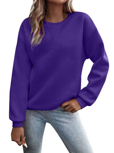 Casual Cat Jersey Crew Neck Sweatshirt - Just Fashion Now - Modalova