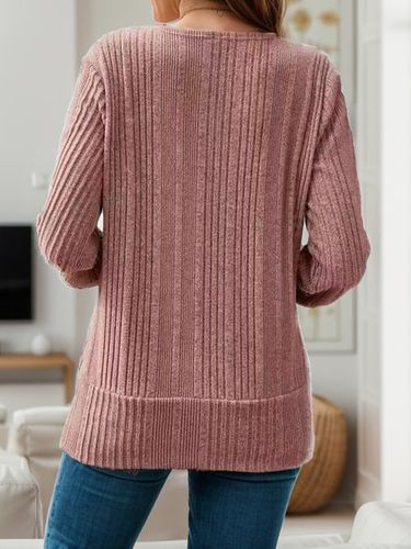 Cross Neck Casual Sweatshirt - Just Fashion Now - Modalova