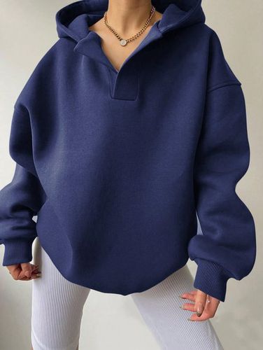 Spring/Fall Loose Casual Plain Hoodie For Women - Just Fashion Now - Modalova