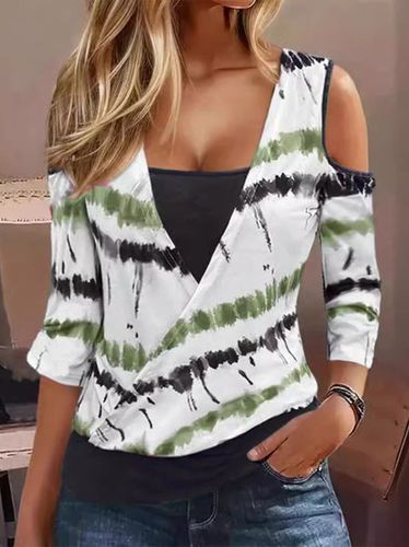 Women's Striped Knitted Casual Top - Just Fashion Now - Modalova