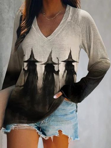 Halloween Crew Neck Casual T-Shirt - Modetalente - Modalova