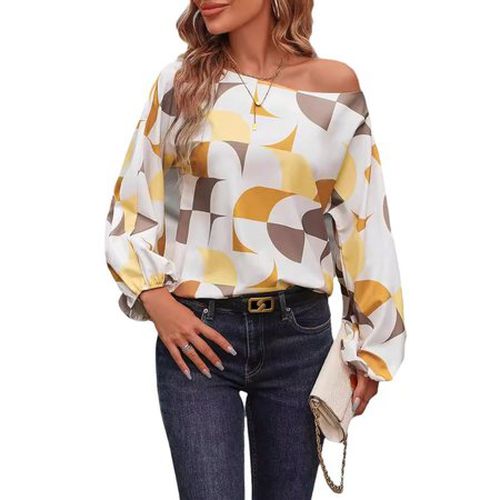 Women's Long Sleeve Blouse Spring/Fall Deep Pink Geometric Asymmetrical Daily Going Out Casual Top - Just Fashion Now - Modalova