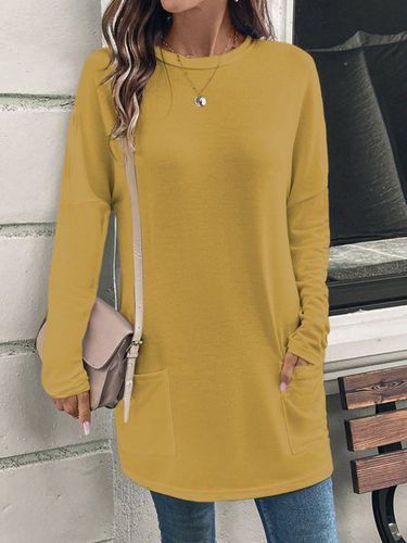 Loose Plain Casual Blouse - Just Fashion Now - Modalova