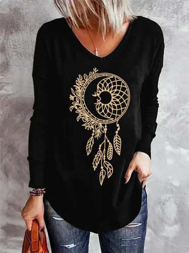 Dreamcatcher Loose Jersey Boho T-Shirt - Just Fashion Now - Modalova