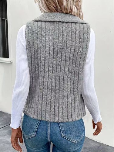 Fluff/Granular Fleece Fabric Loose Casual Vest - Just Fashion Now - Modalova