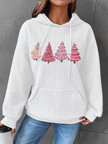 Women's Pink Tree Casual Hoodie - Just Fashion Now - Modalova