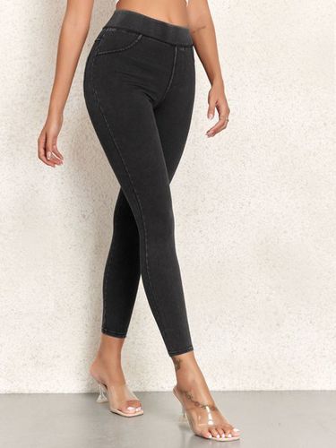 Tight Casual Denim Plain Jeans - Just Fashion Now - Modalova