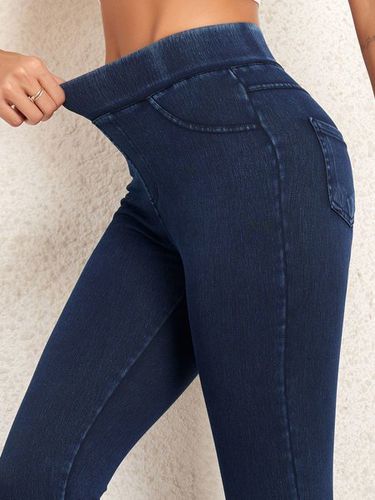 Tight Casual Denim Plain Jeans - Just Fashion Now - Modalova