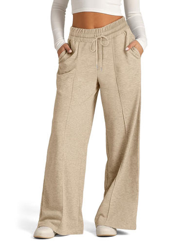 Jersey Plain Casual Pants - Just Fashion Now - Modalova