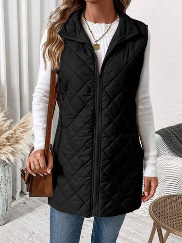 Turtleneck Casual Regular Fit Plain Vest - Just Fashion Now - Modalova