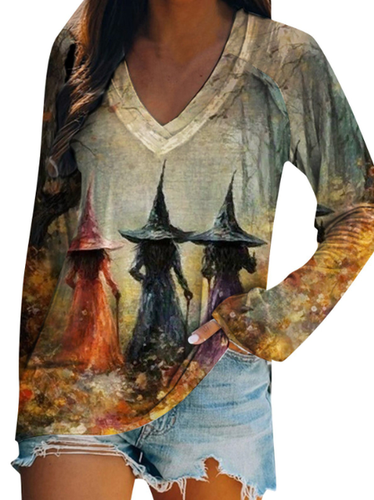 Halloween Crew Neck Casual T-Shirt - Just Fashion Now - Modalova