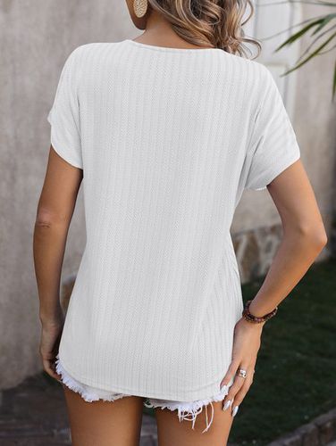 Plain Casual Loose T-Shirt - Just Fashion Now - Modalova
