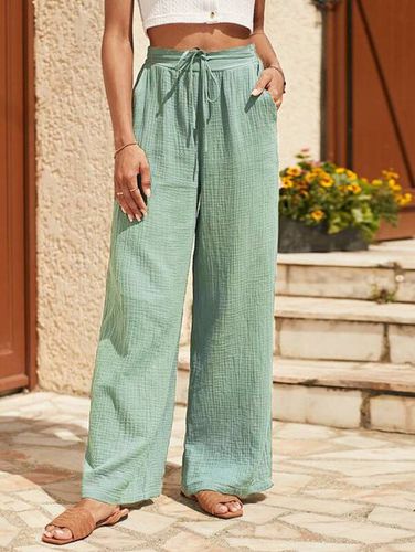Loose Casual Plain Pants - Just Fashion Now - Modalova