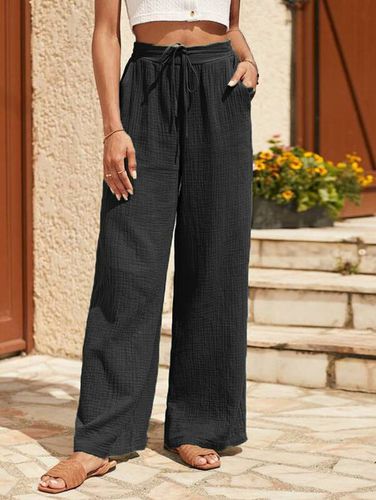 Loose Casual Plain Pants - Just Fashion Now - Modalova