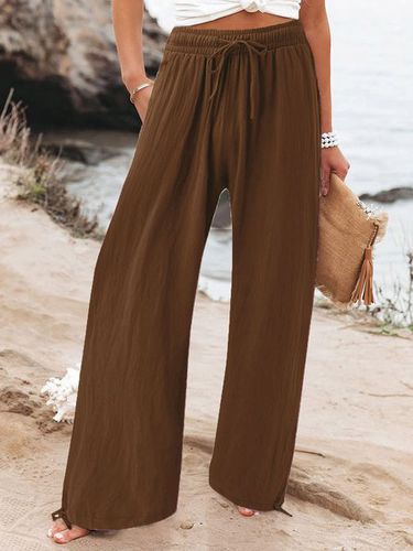 Plain Loose Casual Pants - Just Fashion Now - Modalova