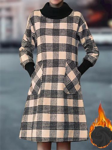 Plaid Casual Dress With No - Just Fashion Now - Modalova