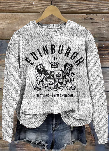 Edinburgh Scottish round neck sweater - Just Fashion Now - Modalova