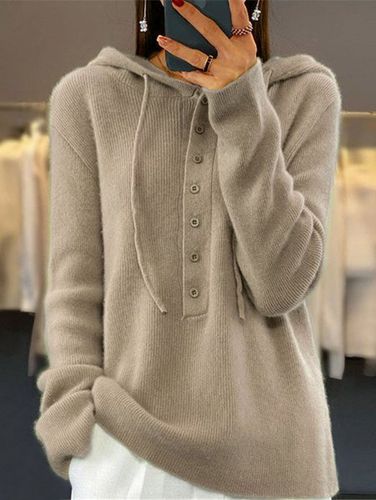 Hoodie Wool/Knitting Loose Casual Sweater - Just Fashion Now - Modalova