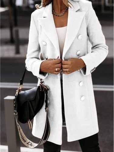 Plain Casual Shawl Collar Jacket - Just Fashion Now - Modalova