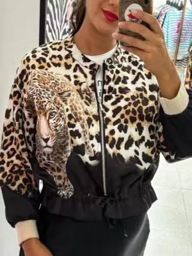 Leopard Casual Others Jacket - Just Fashion Now - Modalova