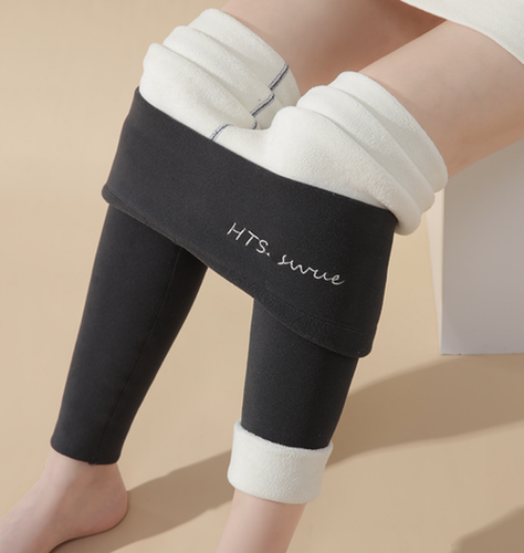 Tight Casual Fluff/Granular Fleece Fabric Leggings - Just Fashion Now - Modalova