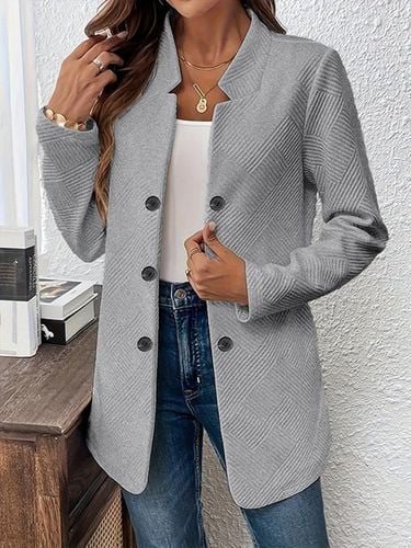 Others Casual Plain Loose Jacket - Just Fashion Now - Modalova