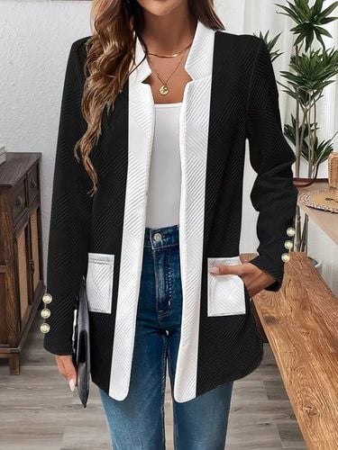 Color Block Casual Loose Jacket - Just Fashion Now - Modalova