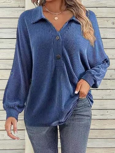 Women's Long Sleeve Blouse Spring/Fall Apricot Plain Half Open Collar Daily Going Out Casual Top - Just Fashion Now - Modalova