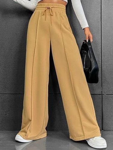 Women's H-Line Wide Leg Pants Daily Going Out Pants Sky Blue Casual Plain Spring/Fall Pants - Just Fashion Now - Modalova