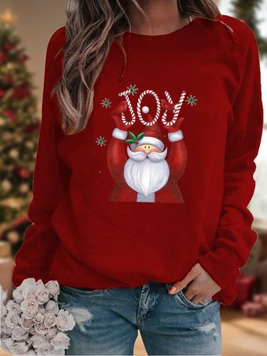 Casual Loose Christmas Sweatshirt - Just Fashion Now - Modalova