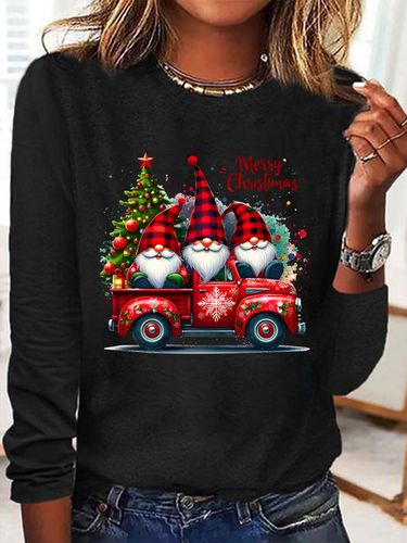 Merry Christmas Casual Long Sleeve Shirt - Just Fashion Now - Modalova