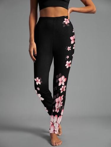 Tight Floral Casual Leggings - Just Fashion Now - Modalova