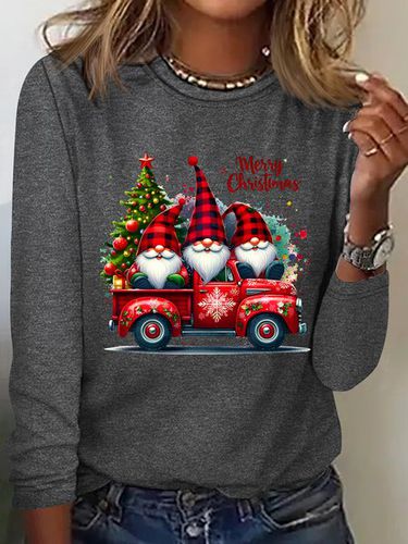 Merry Christmas Casual Long Sleeve Shirt - Just Fashion Now - Modalova