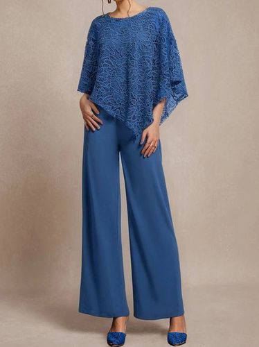 Lace crew neck top trousers set - Just Fashion Now - Modalova