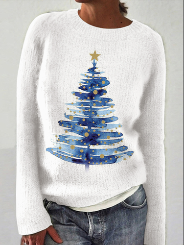 Christmas Tree Casual Cozy Sweater - Just Fashion Now - Modalova