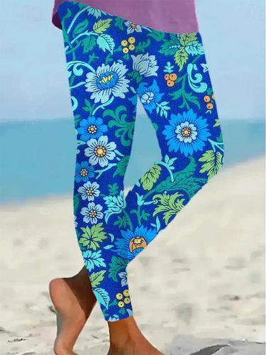 Floral Print Leggings - Just Fashion Now - Modalova