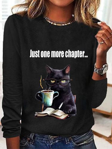 Just one more chapter Long Sleeve Crew Neck T-shirt - Just Fashion Now - Modalova