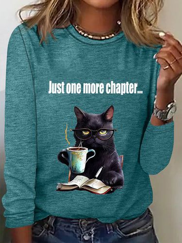 Just one more chapter Long Sleeve Crew Neck T-shirt - Just Fashion Now - Modalova