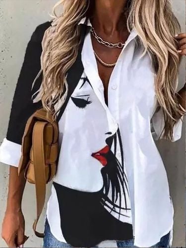 Casual Loose Shirt Collar Ethnic Shirt - Just Fashion Now - Modalova