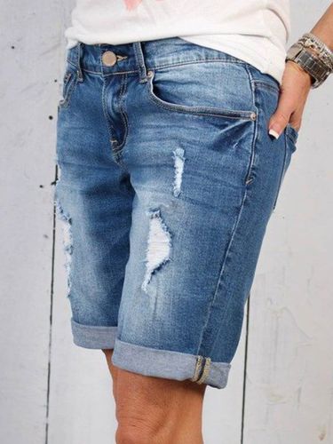 Blue Vintage Denim Denim Shorts - Just Fashion Now - Modalova