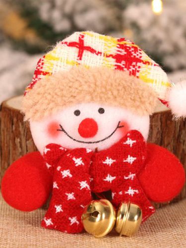 Christmas Santas Deer Snowman Decorations Gifts Glowing Hanging Bell Brooch - Modetalente - Modalova