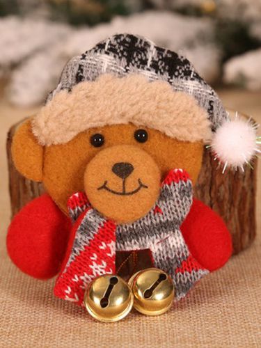 Christmas Santas Deer Snowman Decorations Gifts Glowing Hanging Bell Brooch - Modetalente - Modalova